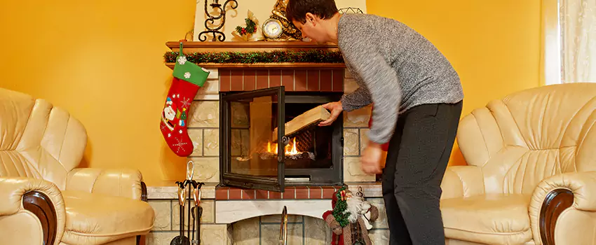 Rusted Metal Fireplace Restoration in Fresno, Texas